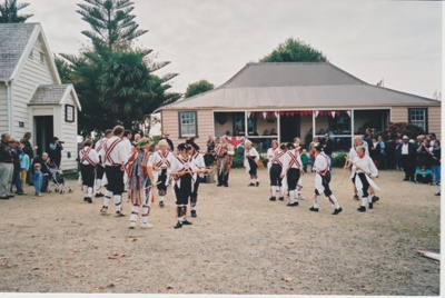 Morris dancers at Howick Historical Village.; c1995; 2019.133.03