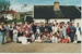Volunteers in costume assembled in front of a Fencible Cottage; 1993; 2019.144.01