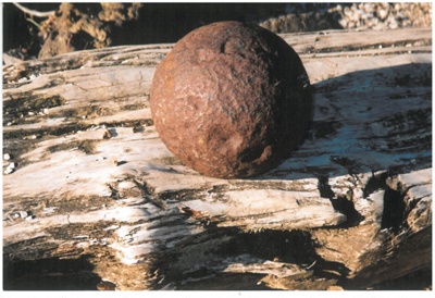 A cannon ball found at Shelly Park; La Roche, Alan; 1/04/2011; 2017.215.31