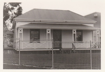 Pakuranga School headmaster's House which was sited next to William Green Domain (formerly the site of Pakuranga School) before it was moved to Pakuranga College in 1975-6 to become a creche.; La Roche, Alan; c1985; P2022.83.07