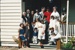 Children and adults in their costumes for the fashion parade at Puhinui on an HHV Live Day. ; Palmer, Ros; October 2003; 2019.198.30
