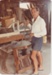 Doug Duncalf repairing school desks at Howick Historical Village.; 26/02/1983; 2019.129.09