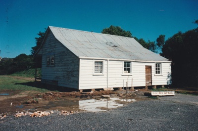 Fitzpatrick's Cottage awaiting restoration at Howick Historical Village.; Smith, Christina; November 1995; P2021.79.07