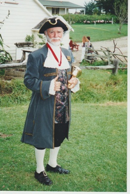 Ron Fryer, as the Town Crier; c1990; 2019.132.04
