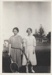 Evelyn Brickell and friend with tennis rackets.; c1922; 2018.311.27