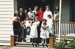 Children and adults in their costumes for the fashion parade at Puhinui on an HHV Live Day. ; Palmer, Ros; October 2003; 2019.198.24
