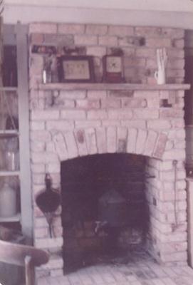The interior of White's Store, showing the chimney.; April 1983; P2020.86.04