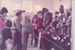 The Toy Soldiers Association display in Pakuranga School in Howick Historical Village showing people viewing a display of military clothing.; La Roche, Alan; May 1984; P2021.99.07