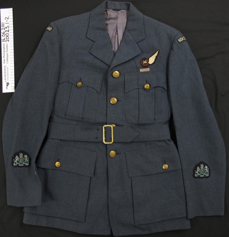 Rnzaf Jacket And Belt; Progress Brand Clothes; C.1939-1945; 2010 23 1-2 