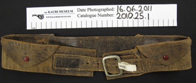 RNZAF leather belt; Unknown; c.1939-1945; 2010_25_1