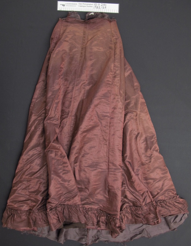Copper red skirt late 19th Century; Unknown; late 19th Century; 1983 ...