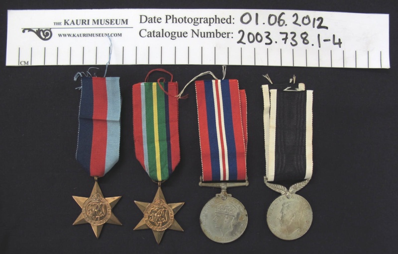 WW2 Medals; c.1941-1945; 2003_738_1-4 on NZ Museums