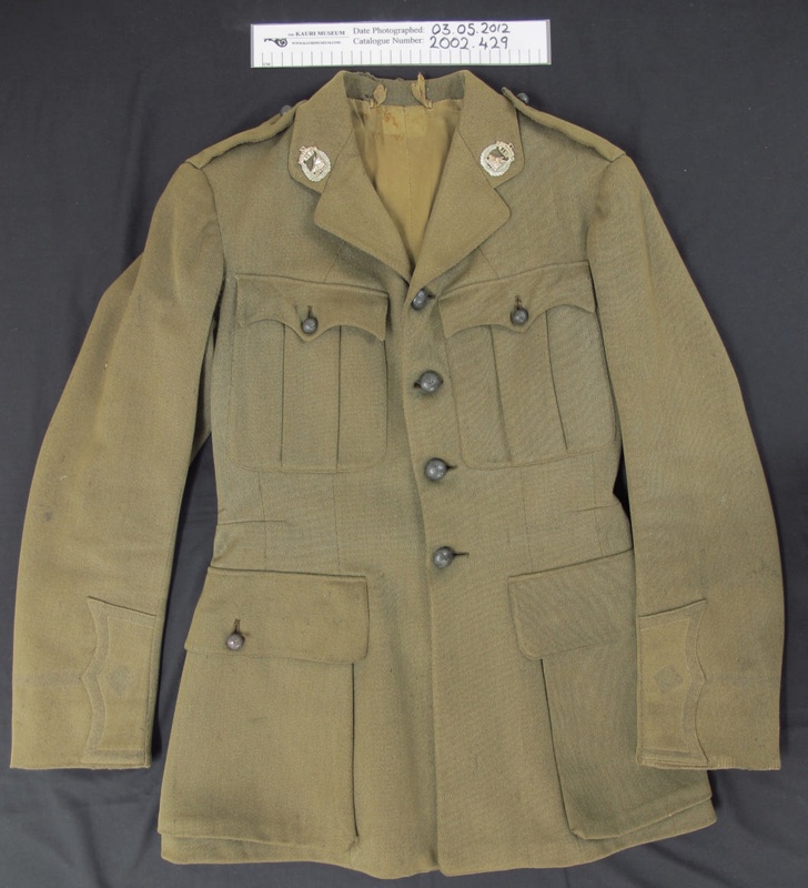 NZ NAMR uniform jacket; c.1914-18; 2002_429 | eHive