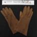 Brown leather gloves; Unknown; Unknown; 1990_279_1-2
