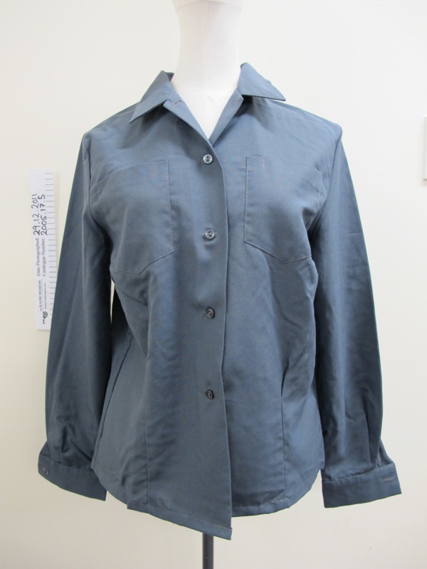 N.Z. Post Office uniform grey shirt; Reza Productions; mid 20th Century ...