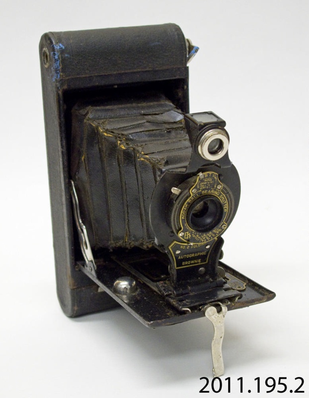 Camera, folding; Eastman Kodak Co; [?]; 2011.195.2 - Owaka Museum and Catlins Information Centre ...