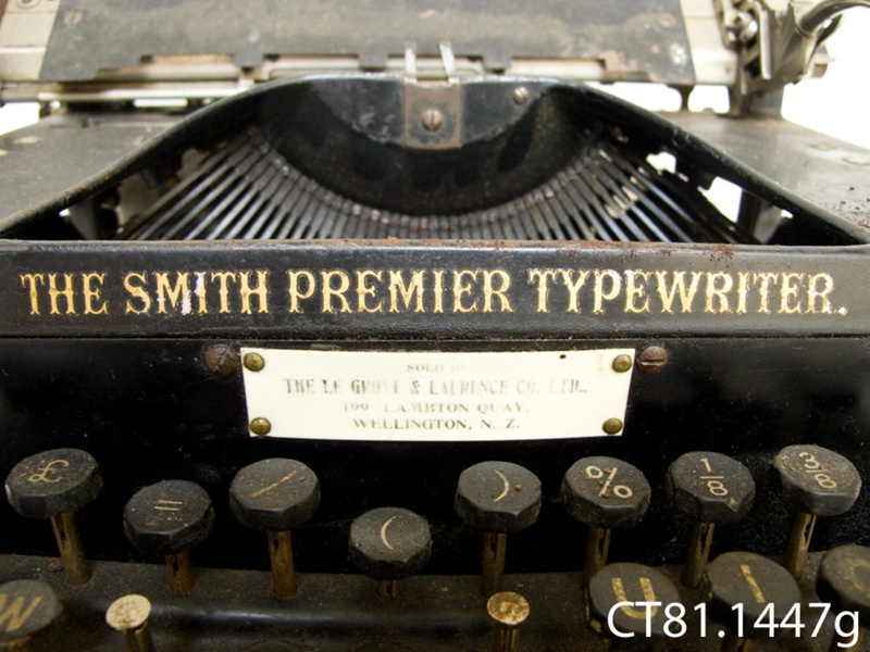 Typewriter; Smith Premier Typewriter Co; Early 20th century; CT81