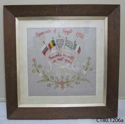 Picture, embroidered [Souvenir of Egypt 1916]; [?]; 1916; CT80.1206a