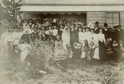 Photograph [Tom Burgess and Essie Thompson, Wedding, Port Molyneux]; Morton, Charles J; c1900; CT80.1292a