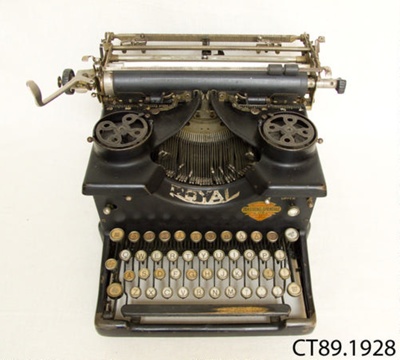 Typewriter; Royal Typewriter Co Inc; c1914; CT89.1928 - Owaka Museum ...