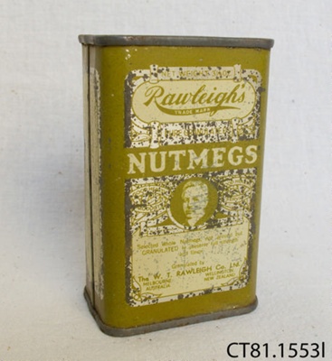 Tin, nutmeg; W T Rawleigh Co Ltd; [?]; CT81.1553l