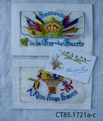 Postcards,  from France, WWI ; c1916; CT85.1721a - c