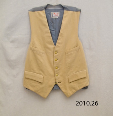 Waistcoat, man's; Maida Vale; ?; 2010.26 on NZ Museums