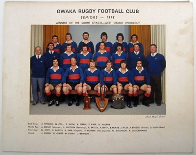 Photograph [Owaka Rugby Football Team, Seniors, 1978]; Hank Buyck Studios; 1978; 2010.792