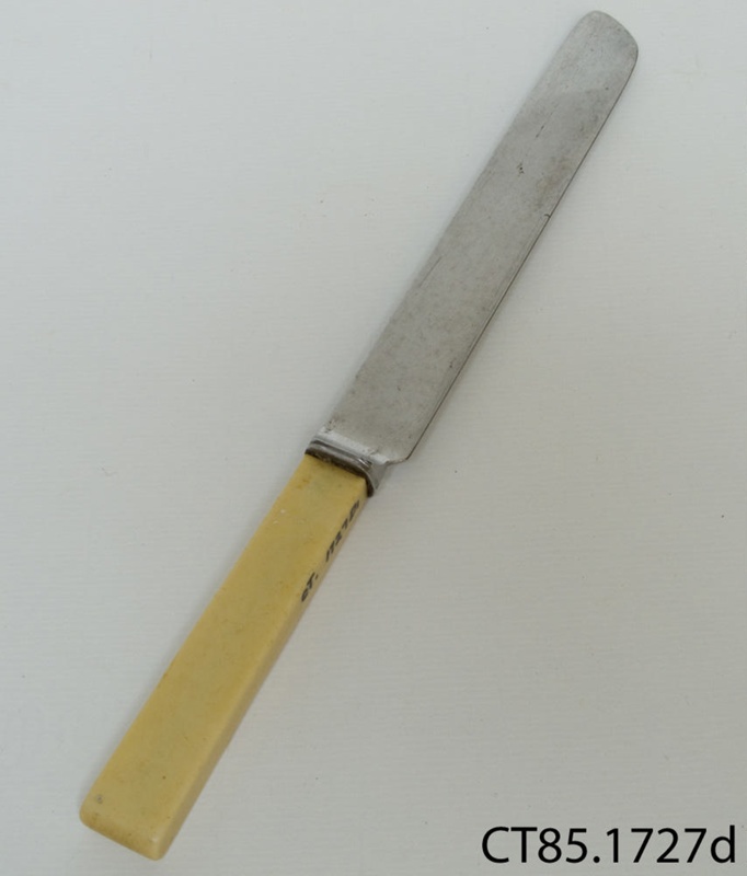 Knife, dinner; Christopher Johnson & Co; CT85.1727d1 Owaka Museum and