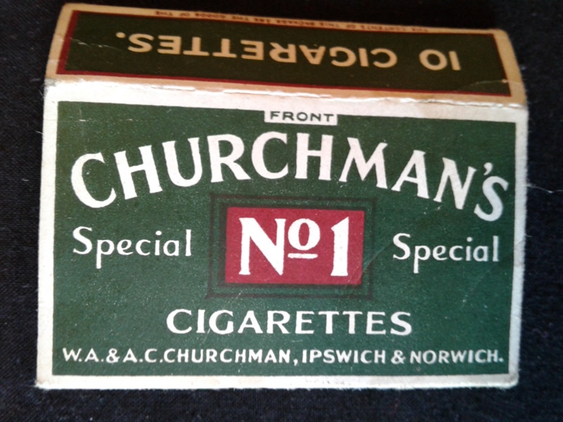 Churchman's cigarette packet; WA & AC Churchman; CT81.1512H on NZ Museums