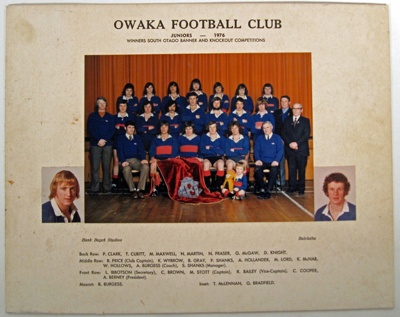 Photograph [Owaka Football Club, Juniors, 1976]; [?]; 1976; 2010.796