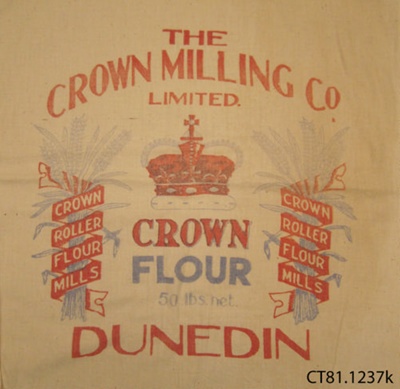 Bag, flour; Crown Milling Co Ltd; [?]; CT81.1237k