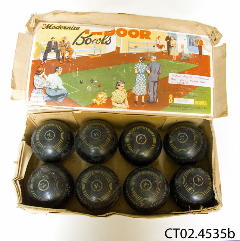 Bowls, indoor; Modern Plastics (NZ) Ltd; c1950s; CT02.4535b on NZ Museums