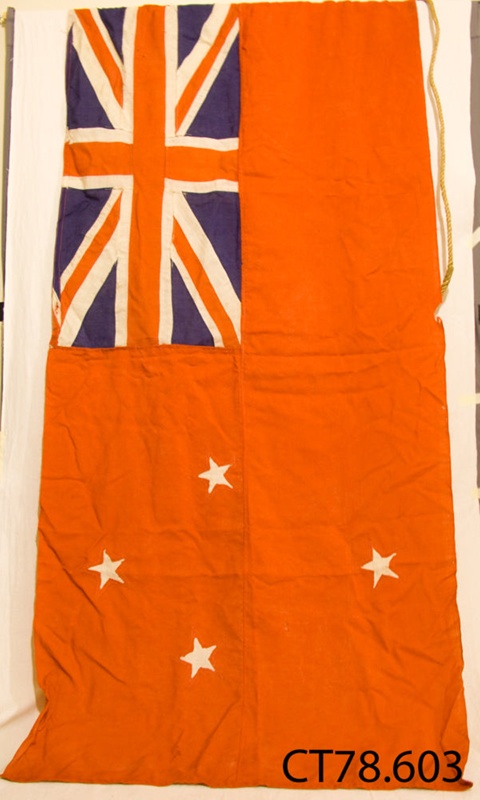 Flag, New Zealand Red Ensign; [?]; [?]; CT78.603 on NZ Museums
