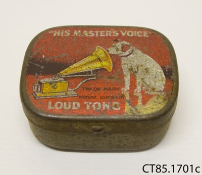 Tin, gramophone needle; The Gramophone Company Ltd; CT85.1701c