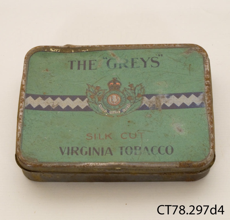 the greys silk cut virginia tobacco tin Tin, tobacco; Godfrey Philips (NZ) Ltd; [?]; CT78.297c4