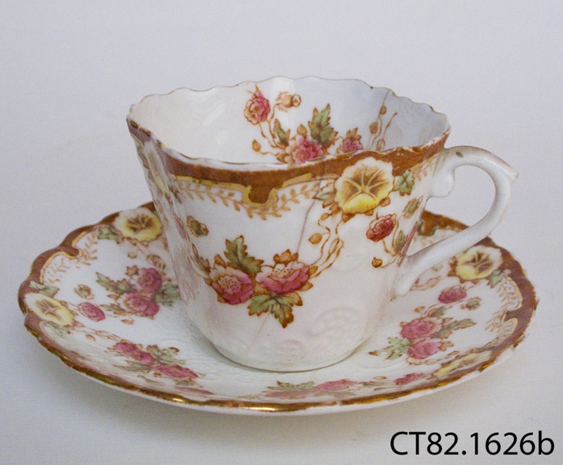 Teacup and saucer; [?] G S & Co; CT82.1626b on NZ Museums