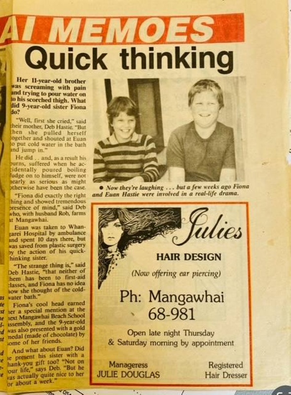Hastie Family - Newspaper Clippings
