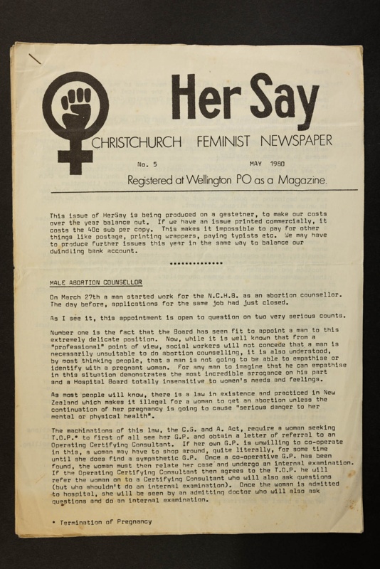 Publication, "Her Say"