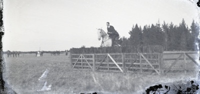 Man horse jumping; 360