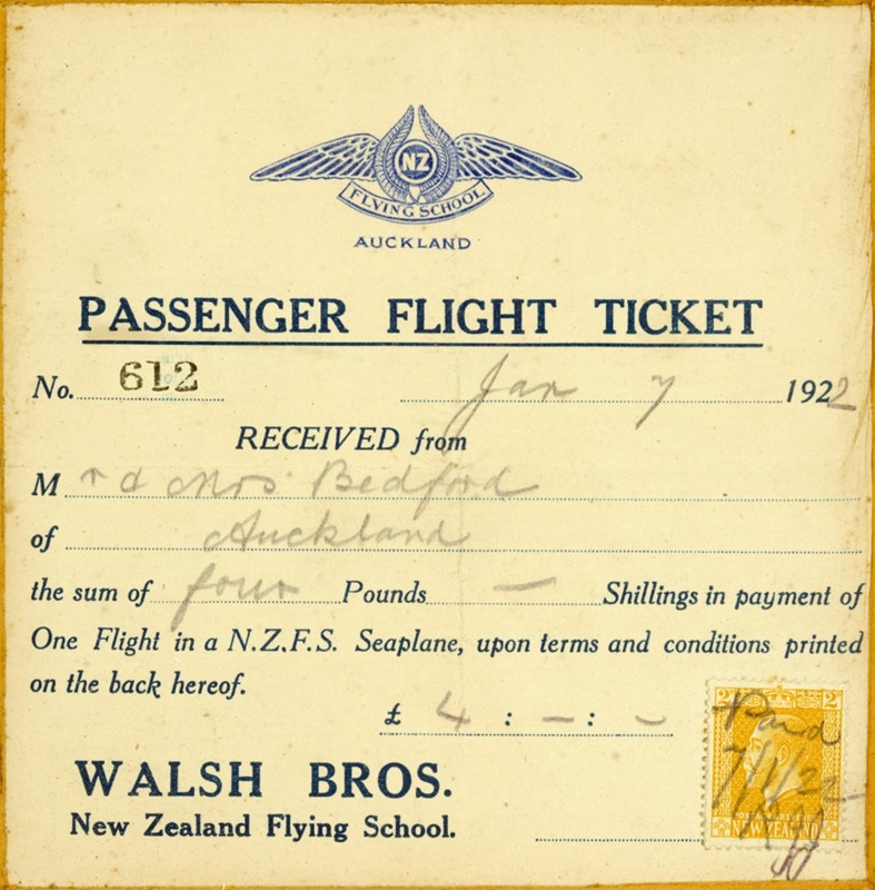 Passenger flight ticket; 1922; 04/077/184 - Museum of Transport and ...