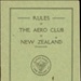 Aero Club rules; Royal New Zealand Aero Club Incorporated; 1911; 04/077/188