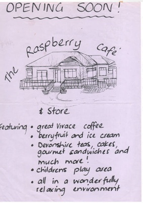 Flyer / Opening Soon! The Raspberry Cafe & Store image item