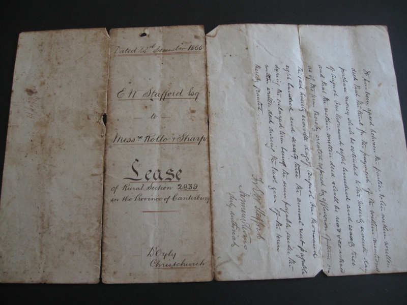 Lease Deed / [Lease of Rural Section 2839 in the Province of Canterbury, 1866]