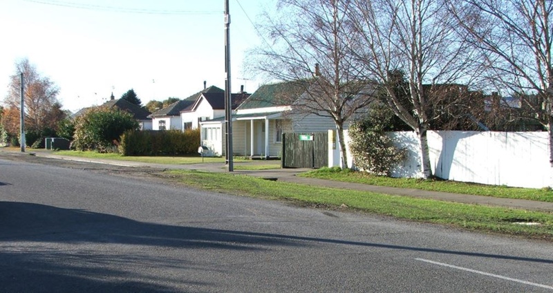 First houses on east side of West Belt, Lincoln, New Zealand