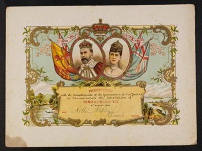 Commemoration Certificate for the Coronation of King Edward VII image item