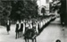 Rotorua High School girls marching into Government gardens on ANZAC Day; Unknown; Circa 1940; CP-3207