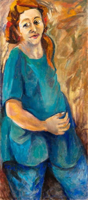 Portrait of a woman (Sue Bree) oil on canvas