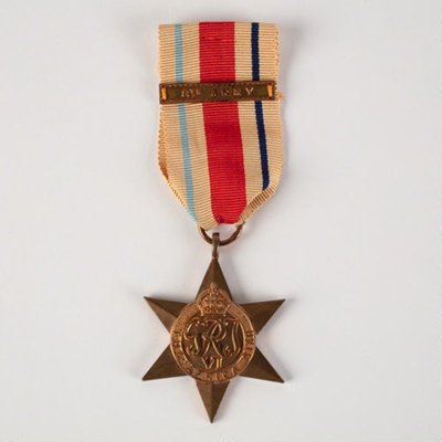 Medal, Military 1939-1945 The Africa Star; Unknown manufacturer; 1945; WY.1995.12.2