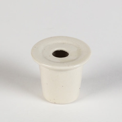 Inkwell, White Ceramic ; Unknown manufacturer; 1920-1950; WY.1992.51.1